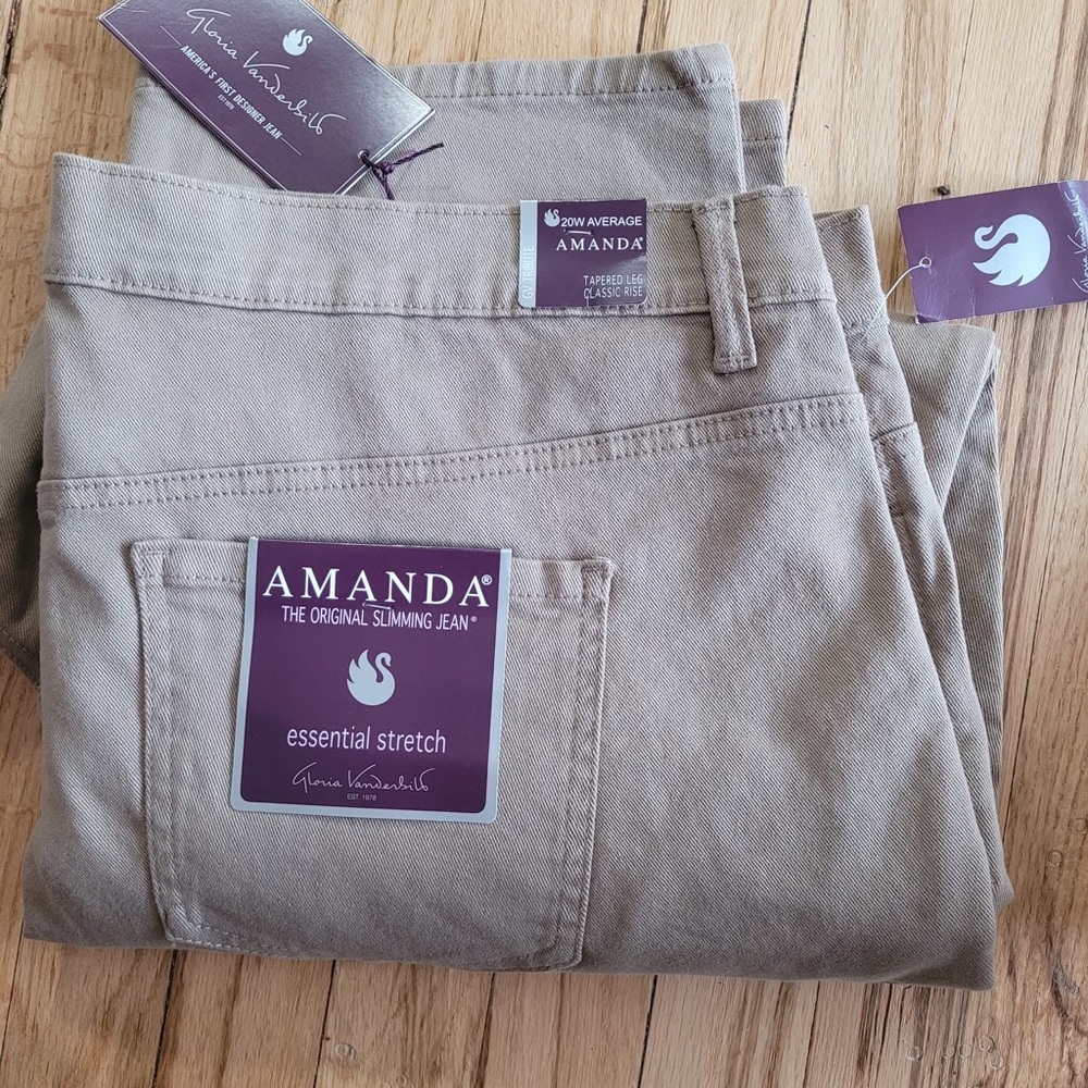 Gloria Vanderbilt Tan Essential Stretch Jeans